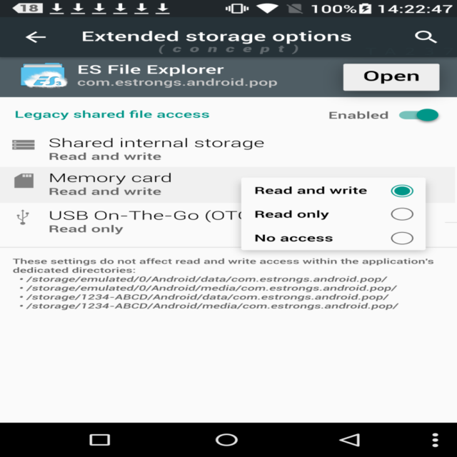 Android storage settings screen showing cleanup options
