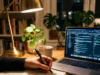 AI Prompt Tips: 15 Simple Examples for Better AI Answers AI prompt tips writing in notebook beside laptop