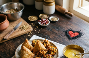 High Cholesterol: The Complete Guide (Symptoms, Diet, and Prevention) high cholesterol Indian diet ghee and fried snacks on kitchen counter
