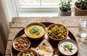 Heart healthy Indian diet: dal, whole grains, vegetables, and fruit