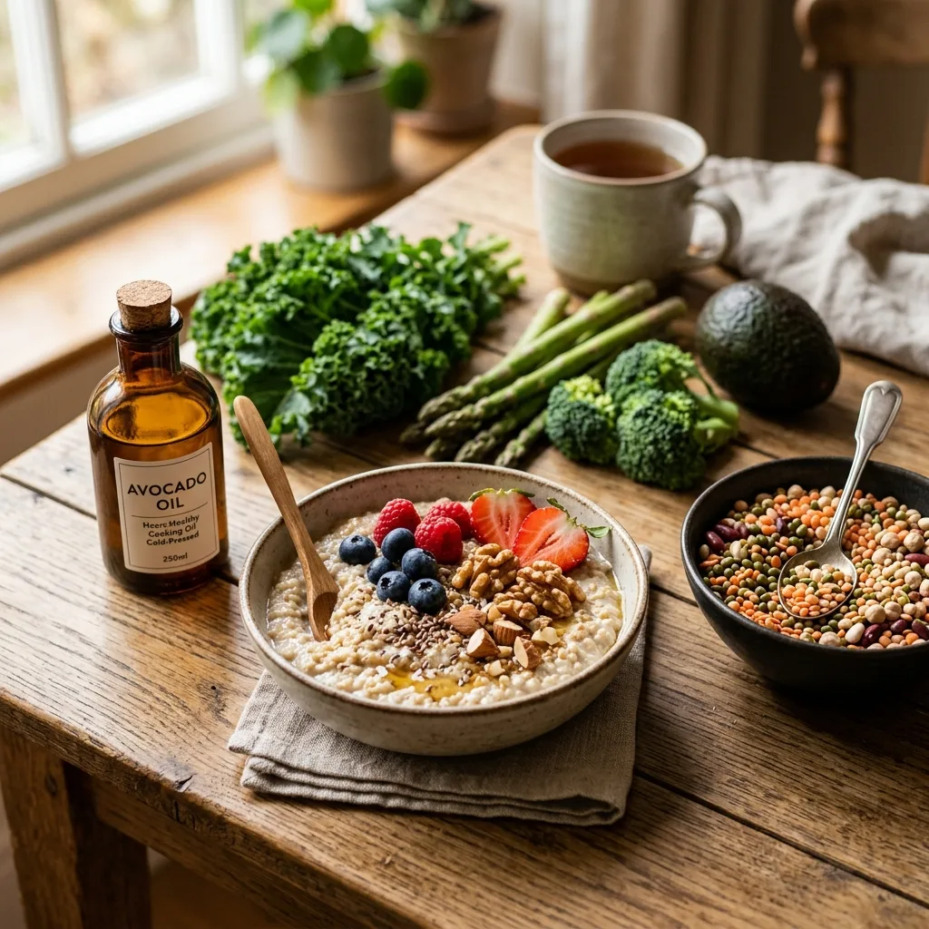 Reduce cholesterol naturally with oats, vegetables, and heart-healthy cooking oil choices
