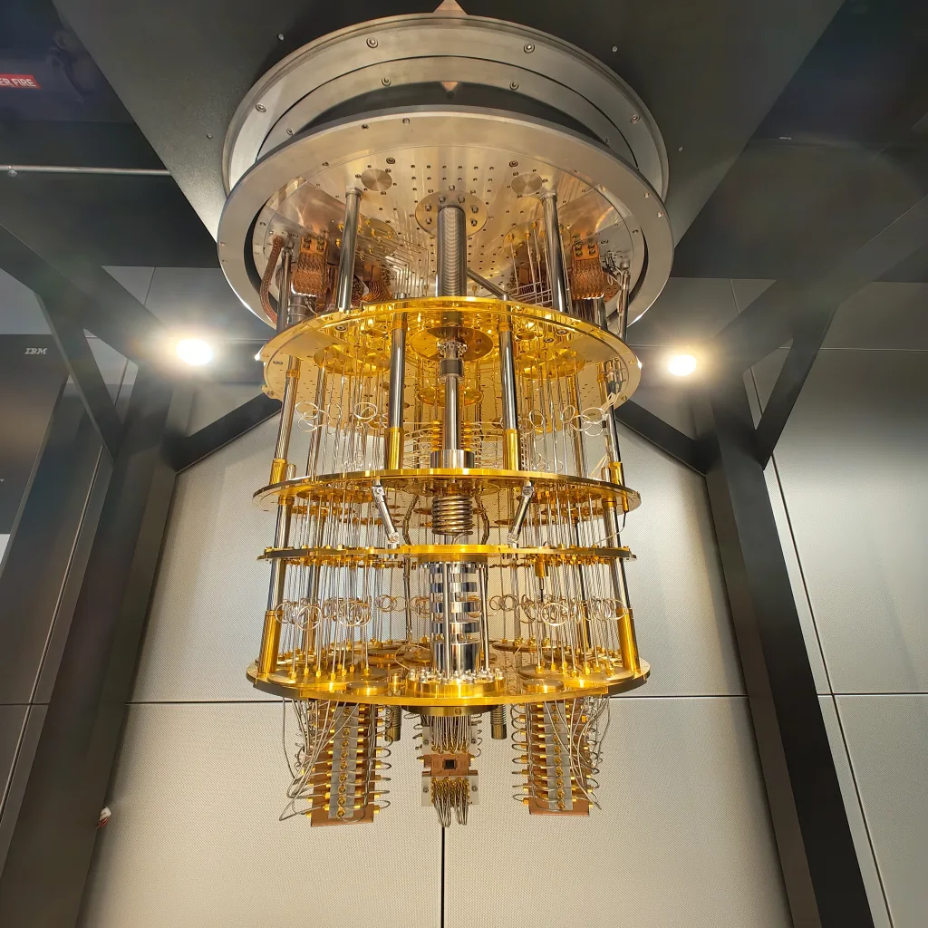 Quantum computer system illustrating what is quantum computing