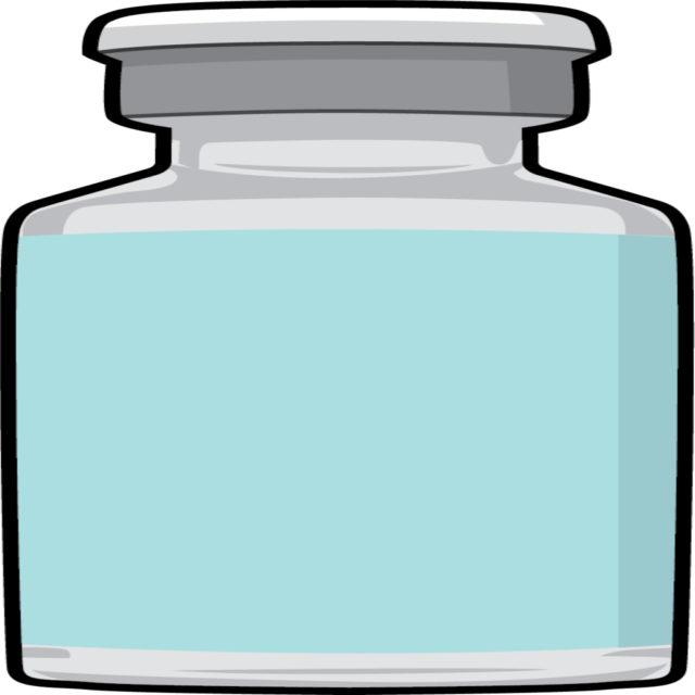 Vaccine vial illustrating immune system training