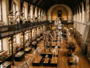 What Is Evolution? Mechanisms, Evidence and Facts A natural history museum gallery with rows of mounted animal skeletons in warm light
