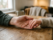 Term Insurance: How Much Cover You Actually Need An adult hand holding a small child hand resting on a warm wooden table