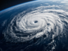 El Niño Around the World: Global Weather Impacts Satellite view of a large swirling storm system over dark blue ocean