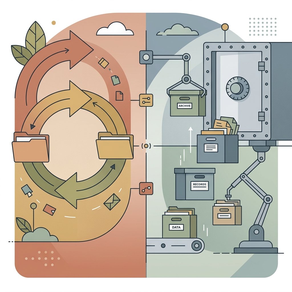 Cloud storage for business versus backup: sync propagates changes while backup keeps recoverable copies