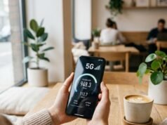 5G Speed: How Fast Is It Really and What Affects It Smartphone showing a fast 5G speed test result