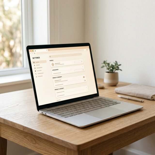 how-to-clear-browser-cache-chrome-edge-firefox-safari hero Browser window with a clear data dialog on a laptop