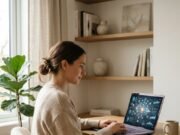 How to Earn Money with AI in 2026: Real Ways That Work Person working on a laptop with AI graphics on screen