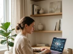How to Earn Money with AI in 2026: Real Ways That Work Person working on a laptop with AI graphics on screen