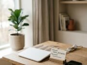 How to Find, Share and Change Your Wi-Fi Password on Any Device Router with a Wi-Fi password label beside a smartphone
