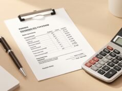 How to Read Your Payslip: Gross Pay, Deductions and Take-Home Pay Payslip document with a pen and calculator on a desk