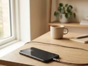 Phone Not Charging? Check These Fixes Before You Buy a New One Smartphone connected to a charger on a desk