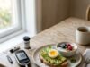 Postprandial Blood Sugar: What Your Level After Eating Means Glucose meter showing a reading beside a plate of food