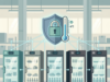 How to Secure Connected Fridges and Cold Storage Connected fridge security: an AI-generated illustration of commercial refrigerators linked to a shield with a padlock and a steady thermometer