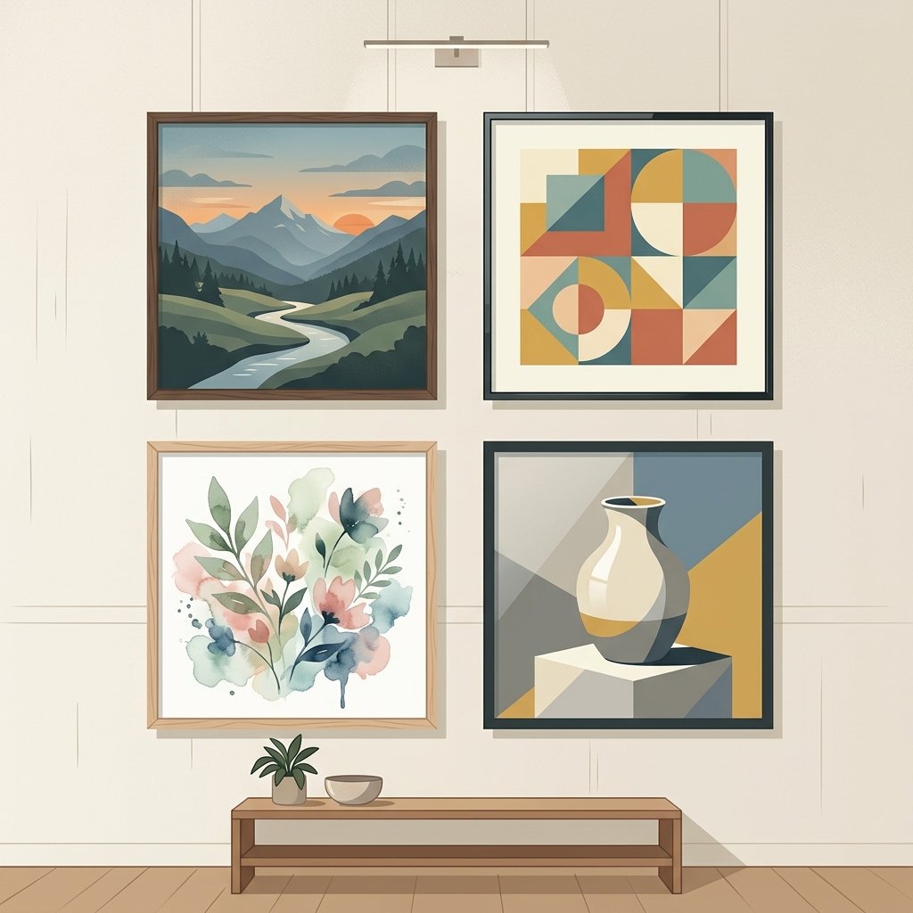 Collage of image styles produced by different free AI image generators