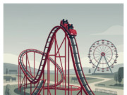 Six Flags Georgia Rollercoaster Death: What We Know Six Flags Georgia rollercoaster incident explained: an AI-generated illustration of a red coaster train stopped at the top of a steep track
